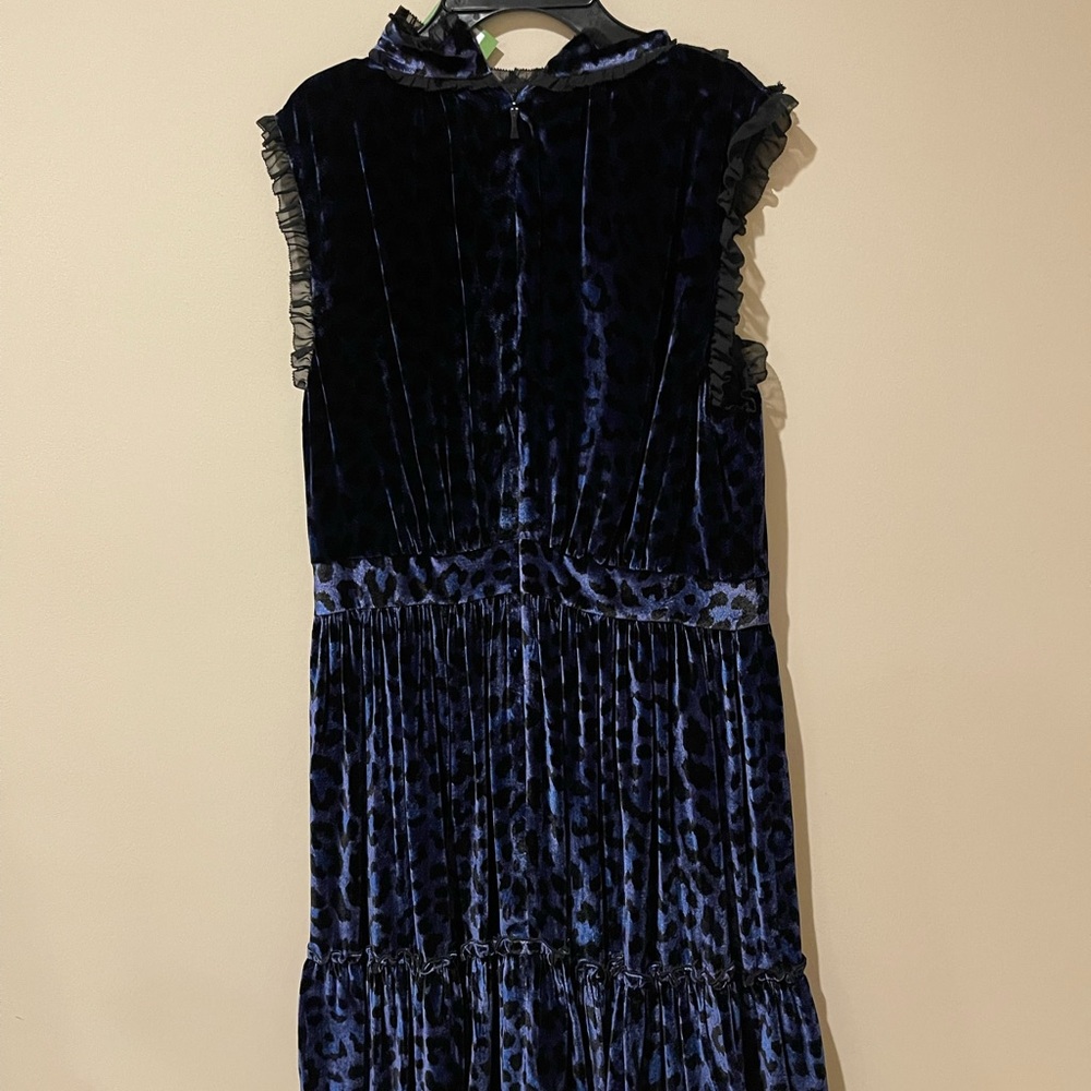 Kate Spade Black and Blue Velvet Dress